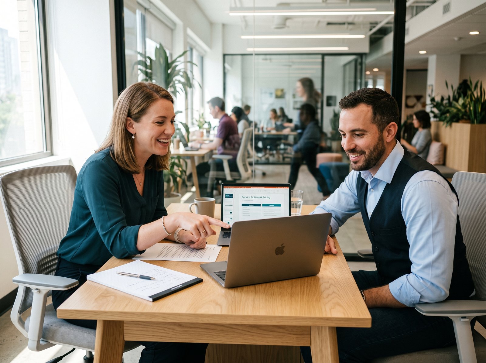 Tech Retailer USA advisor helping a business customer select hardware