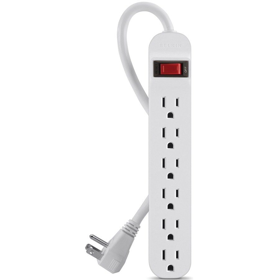 Belkin F9P60905RDP 6-Outlet Power Strip with 5ft Heavy-Duty Power Cord, On/Off Switch, 125V, 1875W - Image 2