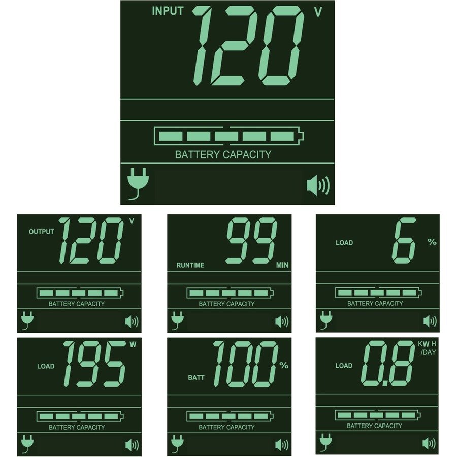 Tripp Lite by Eaton UPS SmartPro 120V 1.5kVA 1.35kW Line-Interactive Sine Wave UPS 2U Rack/Tower WEBCARDLX Network Interface LCD USB 8 Outlets - Image 4