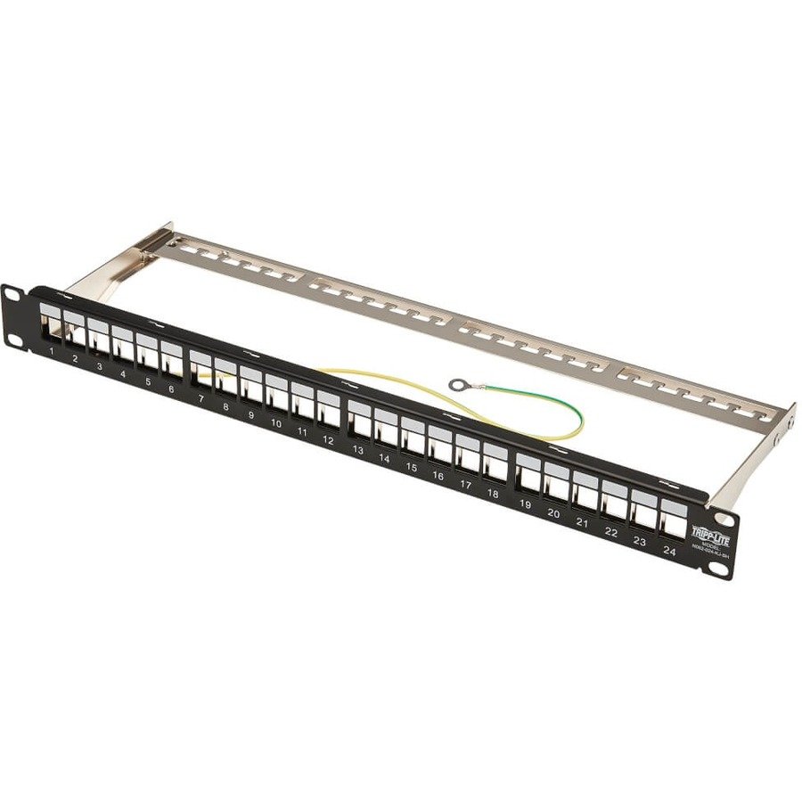 Eaton Tripp Lite N062-024-KJ-SH 24-Port 1U Shielded Blank Keystone Patch Panel - Image 4