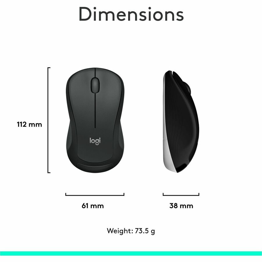 Logitech MK540 Wireless Keyboard and Mouse Combo, 1000 DPI, Unifying USB Receiver, Black - Image 9