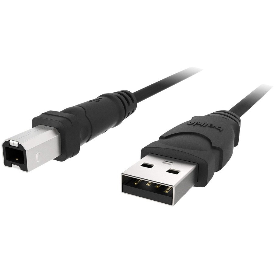 Belkin F3U133B06 Hi-Speed USB 2.0 Cable, 6 ft, USB-A Male to USB-B Male, Black - Image 5