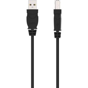 Belkin F3U133B06 Hi-Speed USB 2.0 Cable, 6 ft, USB-A Male to USB-B Male, Black