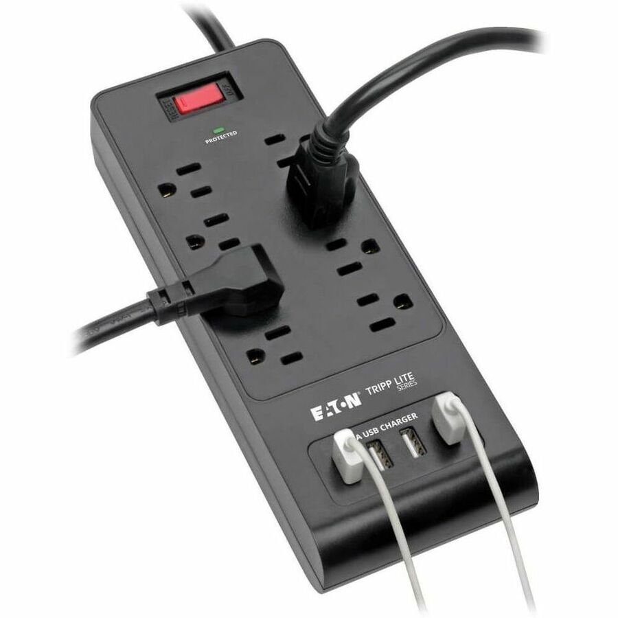 Eaton Tripp Lite Protect It! TLP864USBB 8-Outlet Surge Protector with 4 USB Ports, 1800J - Image 3