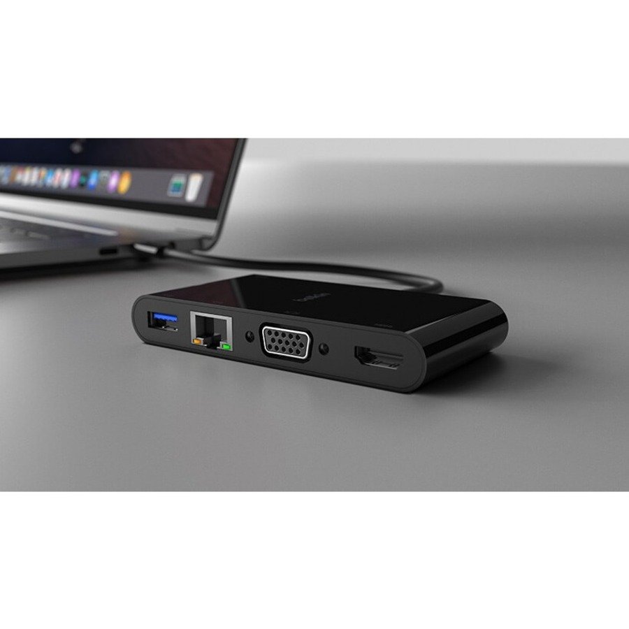Belkin AVC005BKBL USB-C Multimedia Adapter, HDMI, VGA, USB 3.0, Gigabit Ethernet - Image 7