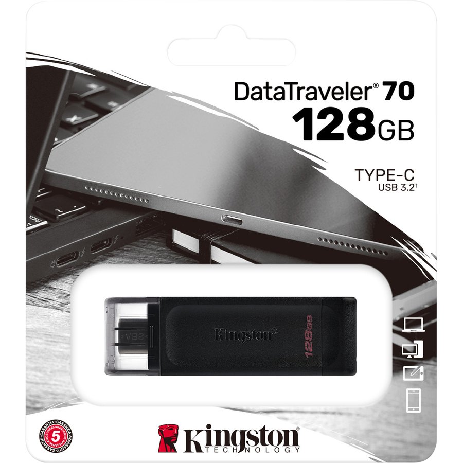 Kingston DataTraveler 70 DT70 128GB USB-C Flash Drive, USB 3.2 Gen 1 - Image 4