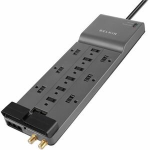 Belkin BE112234103PK 12-Outlet Home/Office Surge Protector, 4120J, 10 ft Cord, 3-Pack