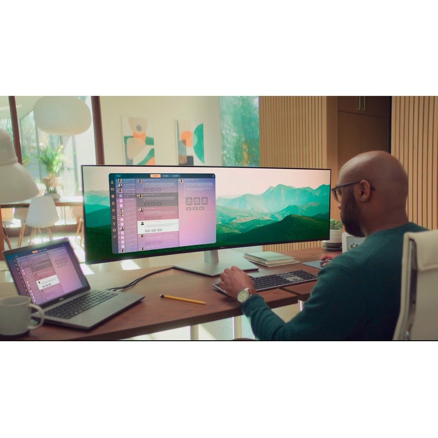 Dell UltraSharp U4924DW 49-Inch Curved Dual QHD USB-C Hub Monitor, 5120 x 1440, KVM, 2.5GbE - Image 8