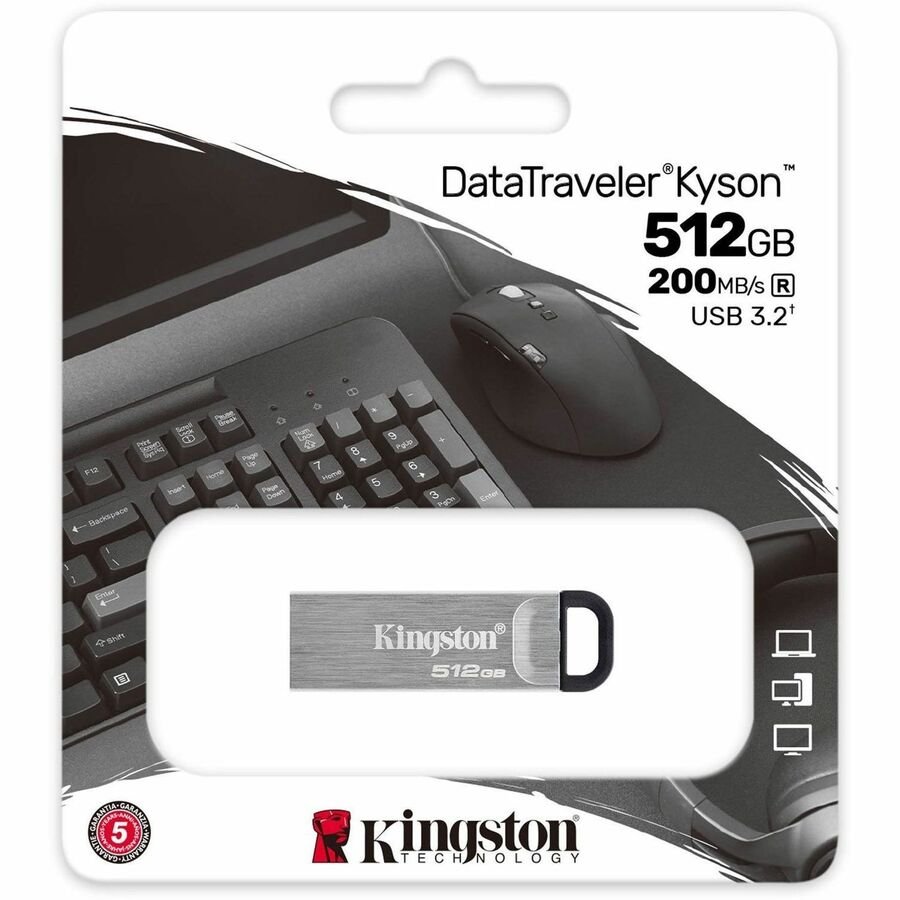 Kingston DataTraveler Kyson 512GB USB 3.2 Gen 1 Flash Drive, Up to 200 MB/s Read - Image 3