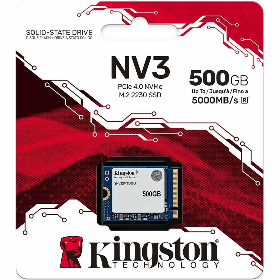Kingston NV3 500GB NVMe SSD, M.2 2280, PCIe 4.0 x4, Up to 5000MB/s Read, 3D NAND, Internal Solid State Drive - Image 2