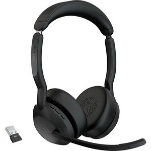 Jabra Evolve2 55 Wireless Stereo Headset with ANC, Bluetooth 5.2, Link 380 Adapter