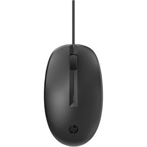 HP 125 Wired Mouse, 1200 DPI Optical USB Mouse, 3-Button, Black