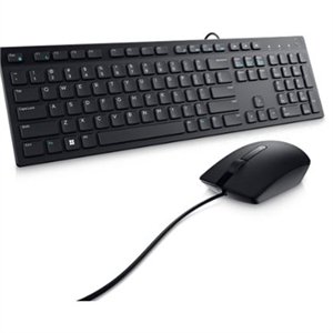 Dell KM300C Wired Keyboard and Mouse Combo, USB, 1000 DPI, Black