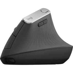 Logitech MX Vertical Advanced Ergonomic Mouse, 4000 DPI, Bluetooth & USB-C, Graphite