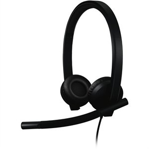 Logitech H570e Wired Stereo Headset, USB-C with USB-A Adapter, Microsoft Teams Certified