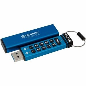 Kingston IronKey Keypad 200 512GB USB 3.2 Gen 1 Encrypted Flash Drive, AES 256-Bit
