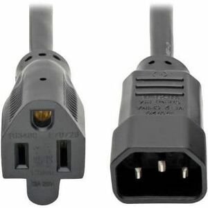 Eaton Tripp Lite P002-001-13A 1 ft NEMA 5-15R to IEC C14 Power Cord, 13A, 125V