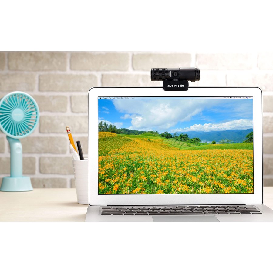 AVerMedia PW313 Live Streamer CAM 313 Webcam, 1080p 30fps, Dual Built In Microphones, Privacy Shutter, USB Plug and Play - Image 3