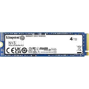 Kingston NV3 4TB PCIe 4.0 NVMe M.2 SSD, Up to 6000 MB/s Read