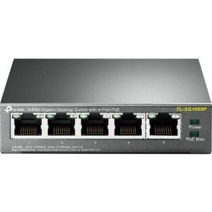 TP-Link TL-SG1005P 5-Port Gigabit Desktop PoE+ Switch, 4 PoE+ Ports, 65W Budget