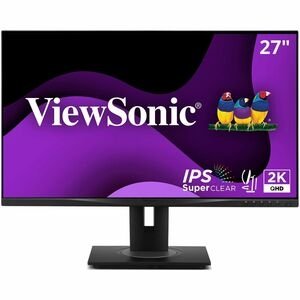 ViewSonic VG2748A-2K 27 Inch 1440p Monitor, IPS with Ambient Light Sensor and Privacy Alert for Smooth Home and Office Productivity