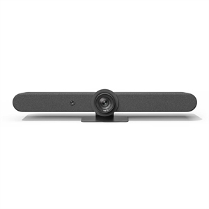 logitech rally bar all in one video bar for medium and large rooms, graphite