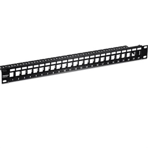 trendnet 24 port blank keystone shielded 1u patch panel, 1u 19" rackmount housing
