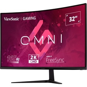 viewsonic omni vx3218c 2k 32 inch curved 1ms 1440p 165hz gaming monitor with freesync premium, eye care, hdmi and display port