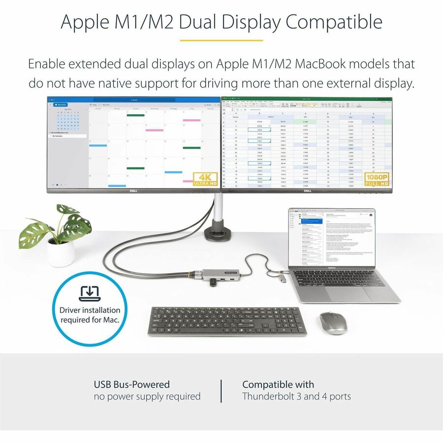 startech.com usb c multiport adapter w/attached usb c to usb a dongle, dual hdmi 4k/1080, 3x usb, mini laptop docking station, travel dock startech.com usb c multiport adapter w/attached usb c to usb a dongle, dual hdmi 4k/1080, 3x usb, mini laptop docking station, travel dock